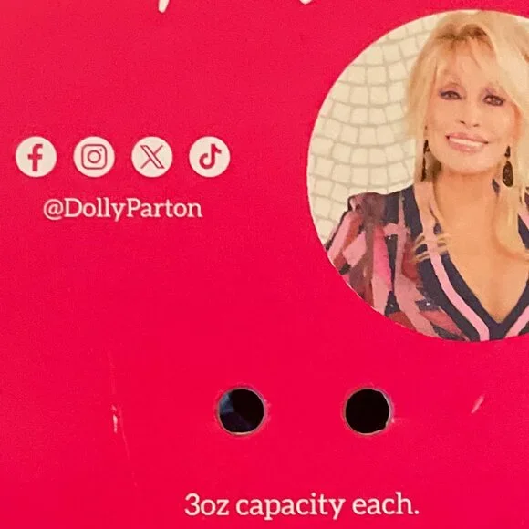 Dolly Parton Rose Pink Salt/Pepper Shakers - 3oz capacity each - Picture 5 of 5